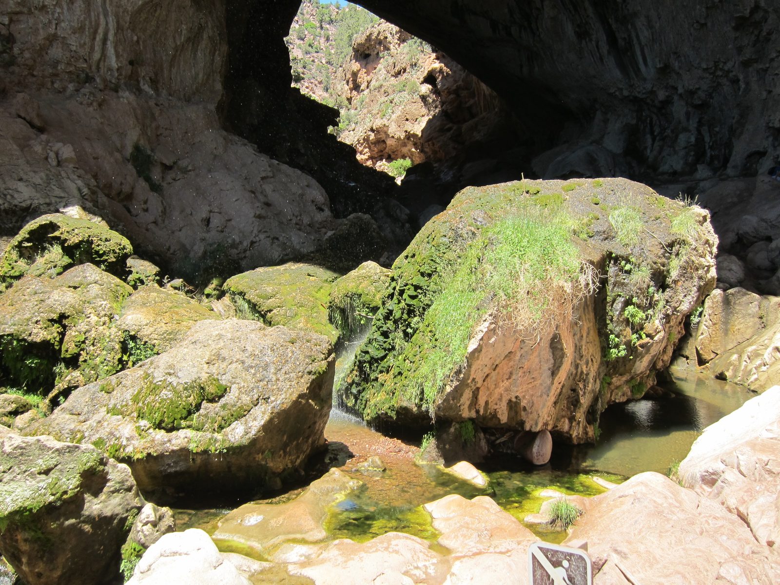 A closer view, including the "light at the end of the tunnel"